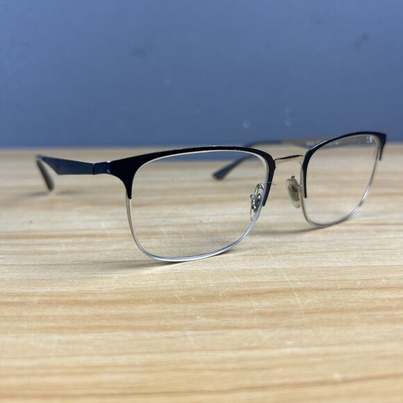 Ray-Ban RB6421 3004 Eyeglasses Men Black Silver Metal Frames Only 52-18-140 main image 9